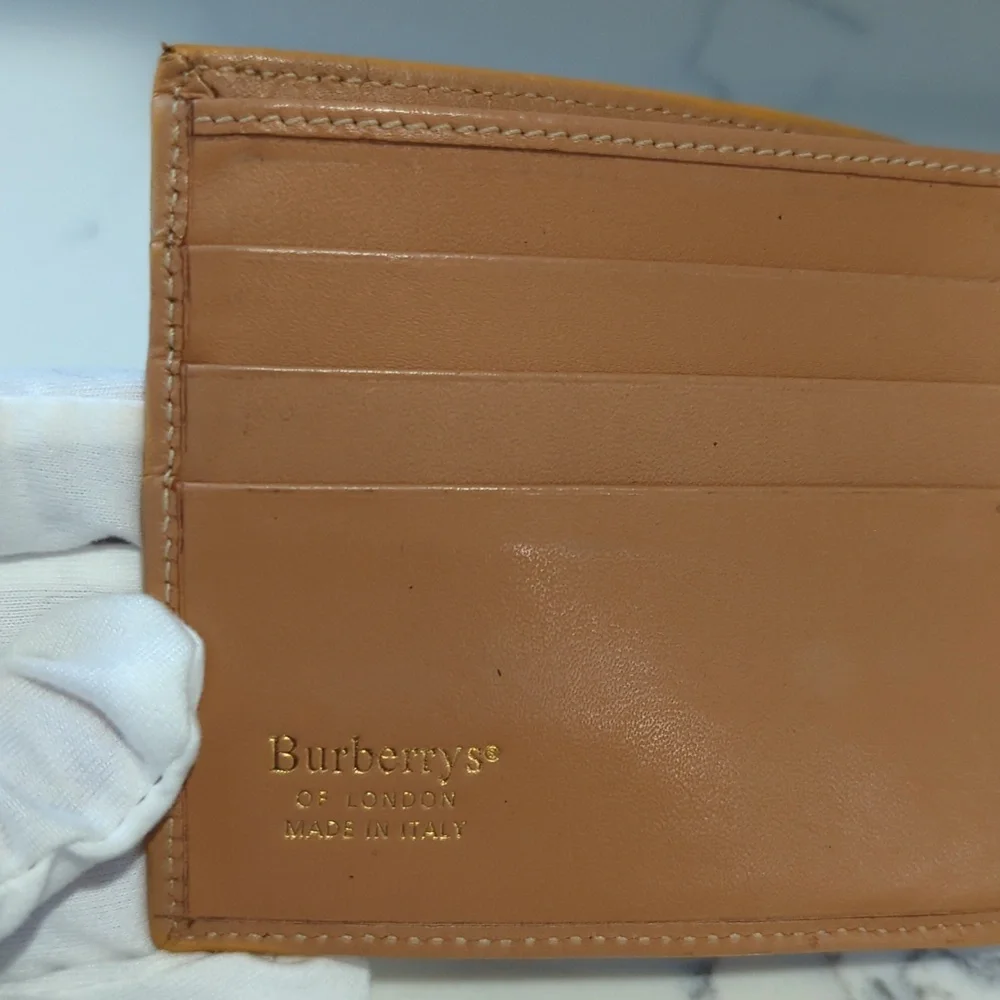 Burberry Bifold Nova Check Blue Plaid Leather Men's Wallet